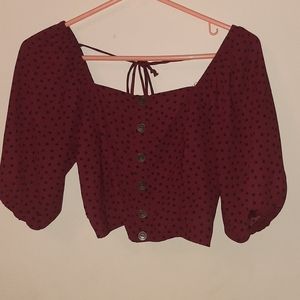 Mid sleeve crop top